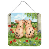 Caroline'S Treasures Pigs Side By Debbie Cook Wall Or Door Hanging Prints Cdco0354Ds66, 6Hx6W, Multicolor