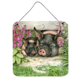 Caroline'S Treasures Pigs Under The Fence By Debbie Cook Wall Or Door Hanging Prints Cdco0355Ds66, 6Hx6W, Multicolor