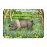 Caroline'S Treasures Pig In Bluebells By Debbie Cook Floor Mat, 19 X 27, Multicolor
