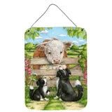 Caroline'S Treasures Bull And Pup Friends By Debbie Cook Wall Or Door Hanging Prints Cdco0378Ds1216, 16Hx12W, Multicolor