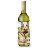 Caroline'S Treasures German Shepherd By Debbie Cook Wine Bottle Koozie Hugger, 750Ml, Multicolor
