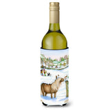 Caroline'S Treasures Cdco0404Literk Feeding The Shetland Horse Wine Bottle Beverage Insulator Hugger, 750Ml, Multicolo