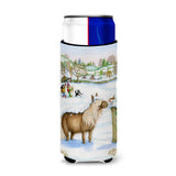 Caroline'S Treasures Cdco0404Muk Feeding The Shetland Horse Ultra Beverage Insulators For Slim Cans, Multicolor