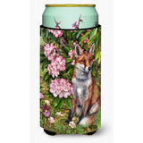 Caroline'S Treasures Cdco0442Tbc Fox Waiting In Flowers Tall Boy Beverage Insulator Hugger, Multicolor