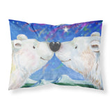 Caroline'S Treasures Bears Polar Kiss By Debbie Cook Fabric Standard Pillowcase Cdco0487Pillowcase, Multicolor