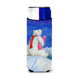 Caroline'S Treasures Cdco0488Muk Polar Bear With Hot Water Bottle Ultra Beverage Insulators For Slim Cans, Multicolor,