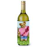 Caroline'S Treasures Cdco318Aliterk Valentine Teddy Bear With Chocolates Wine Bottle Beverage Insulator Hugger, 750Ml,