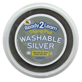 Jumbo Circular Washable Paint/Ink Pad, Silver