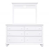 Sunset Trading White Shutter Wood Dresser With Mirror