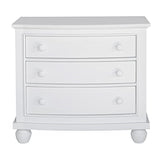 Sunset Trading White Shutter Wood 3 Drawer Nightstand