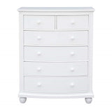 Sunset Trading White Shutter Wood 6 Drawer Chest