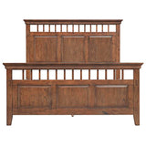 Sunset Trading Mission Bay Queen Bed | Amish Brown Solid Wood | Panel Headboard And Footboard