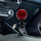 JSD Automatic Shifter Handle for 2015-2025 Mustang; Red Carbon Fiber （NOT COMPATIBLE FOR GT350 & GT500）