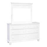Sunset Trading White Shutter Wood Dresser With Mirror