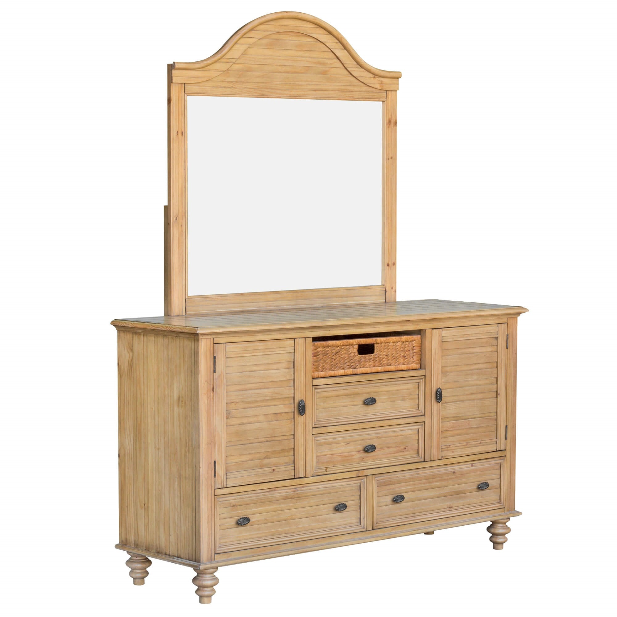 Sunset Trading Vintage Casual Dresser With Mirror