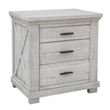 Sunset Trading Crossing Barn 3 Drawer Bedroom Nightstand