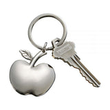 Creative Gifts International 002499 3 In Bright Apple Shaped Key Chain&#44 Nickel Plated - Silver