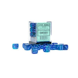 Chessex Dice Set - 12Mm Gemini: Blue/Light Blue Luminary Dice Block - Dungeons And Dragons D&D Dnd Ttrpg Dice - Includes 36 Dice