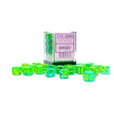 Chessex Dice Set - 12Mm Gemini: Translucent Green-Teal/Yellow Dice Block - Dungeons And Dragons D&D Dnd Ttrpg Dice - Includes 36