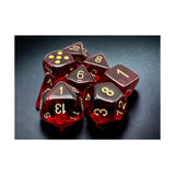 Crimson Translucent Dice With Gold Numbers 7+1 Dice Set 16Mm (5/8In) Chessex