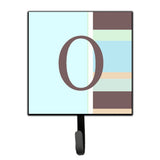 Caroline'S Treasures Cj1003-Osh4 Letter O Initial Monogram-Blue Stripes Leash Holder Or Key Hook, Small, Multicolor