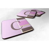 Caroline'S Treasures Cj1005-Cfc Monogram-Pink Stripes Foam Coasters (Set Of 4), Initial Letter C, 3.5 H X 3.5 W, Multi