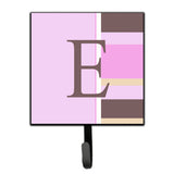 Caroline'S Treasures Cj1005-Esh4 Letter E Initial Monogram-Pink Stripes Leash Holder Or Key Hook, Small, Multicolor