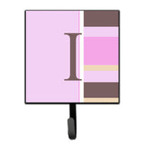 Caroline'S Treasures Cj1005-Ish4 Letter I Initial Monogram-Pink Stripes Leash Holder Or Key Hook, Small, Multicolor