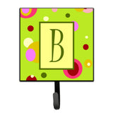 Caroline'S Treasures Cj1010-Bsh4 Letter B Initial Monogram-Green Leash Holder Or Key Hook, Small, Multicolor