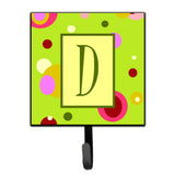 Caroline'S Treasures Cj1010-Dsh4 Letter D Initial Monogram-Green Leash Holder Or Key Hook, Small, Multicolor