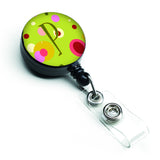 Caroline'S Treasures Letter P Monogram, Lime Green Retractable Badge Reel, Multicolor (Cj1010-Pbr)