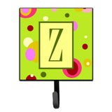 Caroline'S Treasures Cj1010-Zsh4 Letter Z Initial Monogram-Green Leash Holder Or Key Hook, Small, Multicolor