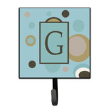 Caroline'S Treasures Cj1013-Gsh4 Letter G Initial Monogram-Blue Dots Leash Holder Or Key Hook, Small, Multicolor