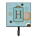 Caroline'S Treasures Cj1013-Hsh4 Letter H Initial Monogram-Blue Dots Leash Holder Or Key Hook, Small, Multicolor