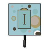 Caroline'S Treasures Cj1013-Ish4 Letter I Initial Monogram-Blue Dots Leash Holder Or Key Hook, Small, Multicolor