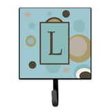 Caroline'S Treasures Cj1013-Lsh4 Letter L Initial Monogram-Blue Dots Leash Holder Or Key Hook, Small, Multicolor
