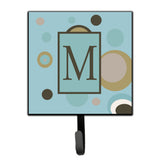 Caroline'S Treasures Cj1013-Msh4 Letter M Initial Monogram-Blue Dots Leash Holder Or Key Hook, Small, Multicolor
