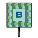 Caroline'S Treasures Cj1020-Bsh4 Letter B Initial Monogram-Blue Argoyle Leash Holder Or Key Hook, Small, Multicolor