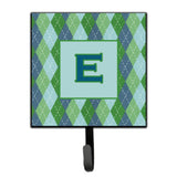 Caroline'S Treasures Cj1020-Esh4 Letter E Initial Monogram-Blue Argoyle Leash Holder Or Key Hook, Small, Multicolor