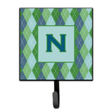 Caroline'S Treasures Cj1020-Nsh4 Letter N Initial Monogram-Blue Argoyle Leash Holder Or Key Hook, Small, Multicolor