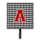 Caroline'S Treasures Cj1021-Ash4 Letter A Monogram-Hounds Tooth Leash Holder Or Key Hook Cj1021, Small, Multicolor