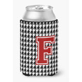 Caroline'S Treasures Cj1021-Fcc Monogram-Houndstooth Can Or Bottle Koozie Hugger, Multicolor