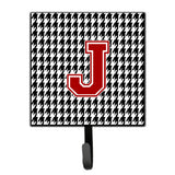 Caroline'S Treasures Cj1021-Jsh4 Monogram-Initial J Hounds Tooth Leash Holder Or Key Hook Cj1021, Small, Multicolor