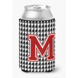 Monogram - Houndstooth Can Or Bottle Beverage Insulator Hugger Initial M