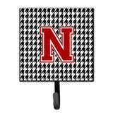 Caroline'S Treasures Cj1021-Nsh4 Monogram-Initial N Hounds Tooth Leash Holder Or Key Hook Cj1021, Small, Multicolor