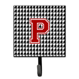 Caroline'S Treasures Cj1021-Psh4 Monogram-Initial P Hounds Tooth Leash Holder Or Key Hook Cj1021, Small, Multicolor