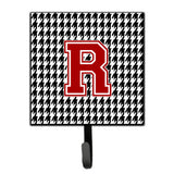Caroline'S Treasures Cj1021-Rsh4 Monogram-Initial R Hounds Tooth Leash Holder Or Key Hook Cj1021, Small, Multicolor