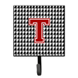 Caroline'S Treasures Cj1021-Tsh4 Monogram-Initial T Hounds Tooth Leash Holder Or Key Hook Cj1021, Small, Multicolor