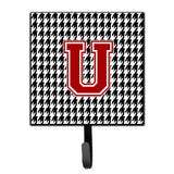 Caroline'S Treasures Cj1021-Ush4 Monogram-Initial U Hounds Tooth Leash Holder Or Key Hook Cj1021, Small, Multicolor