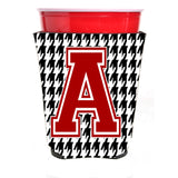 Monogram - Houndstooth Initial A Red Solo Cup Beverage Insulator Hugger Cj1021A-Rsc